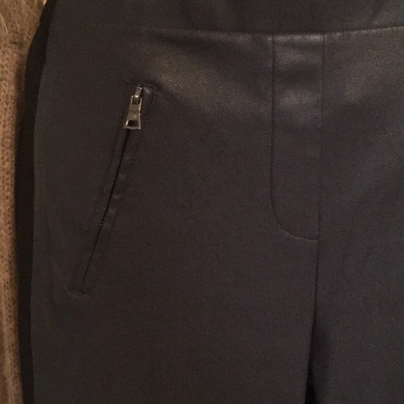 BCBG Stetch Riding Style Moto Leggings. Faux Leather and knit. Size Small. - Picture 3 of 13